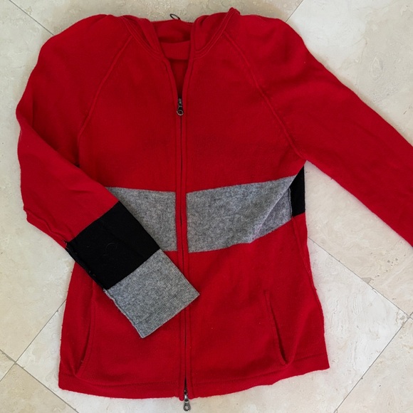 One Girl Who Sweaters - One Girl Who Red, Navy and Gray Sweater Hoodie.